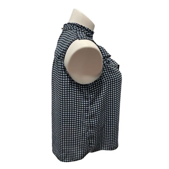 WHO What Wear Floral Mock Neck Ruffle Blouse Top L - Picture 5 of 6